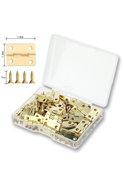 Choice مفصلات ذهبية 50 قطعة/علبة + 200 برغي، حديد ذهبي/برونز عتيق، 4 فتحات، أ...