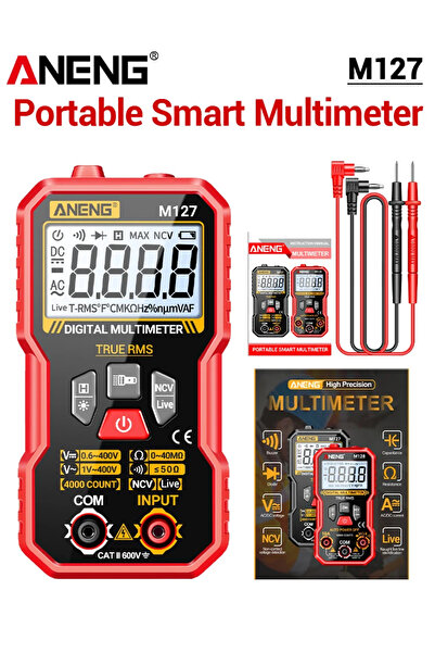 Choice3 Choice M127 Red Mini Multimeter Portable Tester ANENG M127 400V AC/DC...