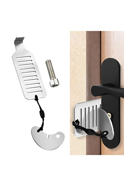 Choice white Portable Door Lock Hardware Safe Security Tool For Home Privacy ...