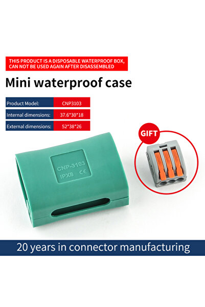 Choice6 CNP3103 CMK413 JINH IP68 Mini Gel Wire Connector Junction Box Waterpr...