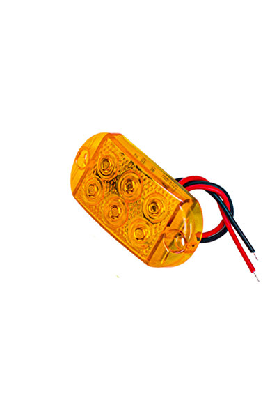 Choice مصباحان تحذيريان LED أصفران، 6 مصابيح LED، عالي السطوع، مقاوم للماء، ض...