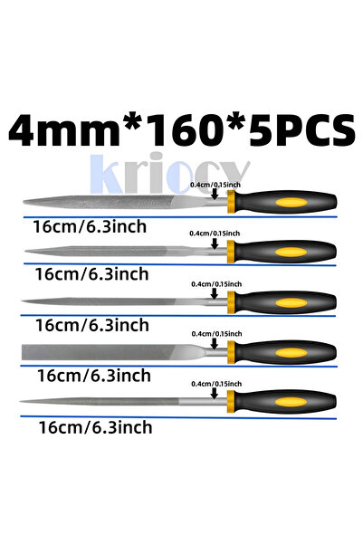Choice طقم إبر برد من الفولاذ المقوى عالي المتانة، مقاس 4 مم × 160 مم، يتضمن ...