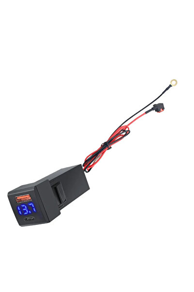 Choice PD QC3.0 Voltmeter PD 48W USB C QC3.0 Port Car Charger 12/24V Voltmete...