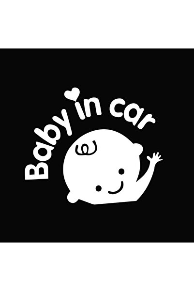 Choice White Baby in Car Baby Safety Sign Car Sticker Reflective Sticker Warn...