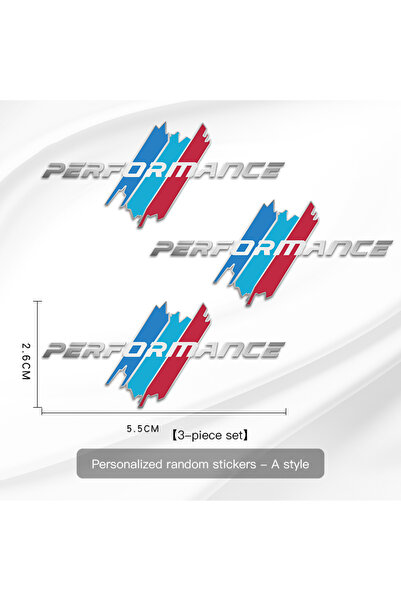Choice A -3Pcs Car Metal Sticker Performance Emblem Badge Decoration Decal Fo...