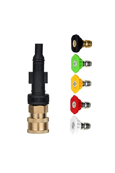 Choice محول توصيل سريع لغسالات الضغط العالي من لافور، 6 قطع، قابس سريع 1/4 بو...