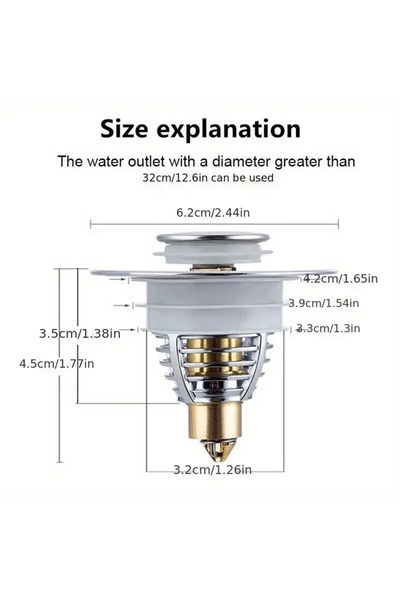 Choice Regular style Press Type Bouncing Core Universal Plug for Washbasin to...