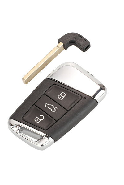 Choice غطاء مفتاح ذكي بثلاثة أزرار من جينغيوكين، مناسب لسيارات فولكس فاجن باس...