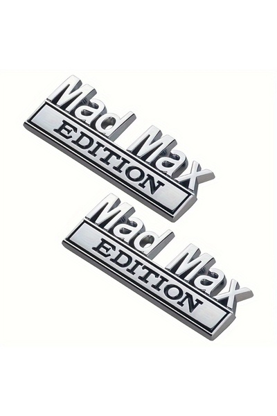 Choice 2pcs Silver 2PCS Mad Max Edition Emblem Sticker Badge Fender Funny Dec...
