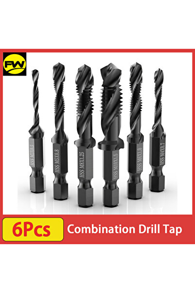 Choice مجموعة أدوات تثبيت وثقب شديدة التحمل مكونة من 6 قطع، 3 في 1، مقاسات مت...