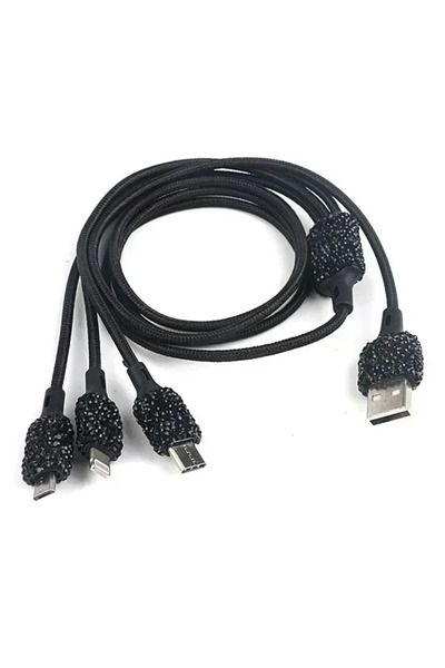 Choice شاحن سيارة جديد من بي بلاك بمنفذ USB، مزين بكريستال وردي لامع، 5 فولت ...