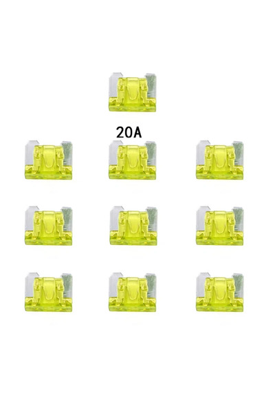 Choice 10 قطع من فيوزات السيارات الصغيرة 20 أمبير، من النوع ذي الشفرة، فيوزات...