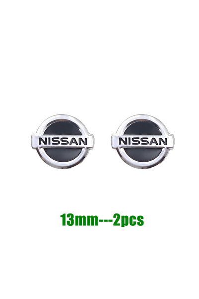 Choice7 شعار مفتاح سيارة نيسان 13 مم - قطعتان من الألومنيوم، ملصقات بديلة لمف...