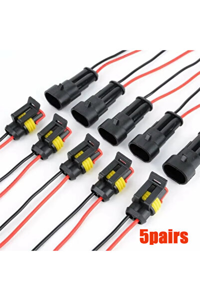 Choice 10 قطع (5 أزواج) من الكابلات، 5 أزواج من موصلات ثنائية الدبابيس، مقاوم...