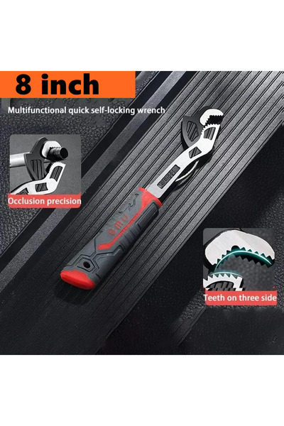 Choice مفتاح ربط أنابيب متعدد الوظائف قابل للتعديل، مقاس 8 بوصات، صناعي، ذاتي...