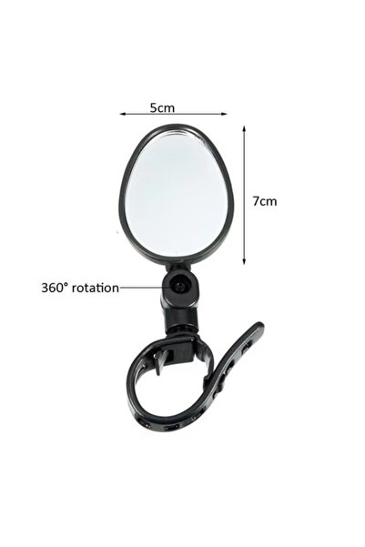 Choice 1Pcs 1/2PC Bike Mirror 360 Degree Adjustable Rotatable Handlebar Mirro...