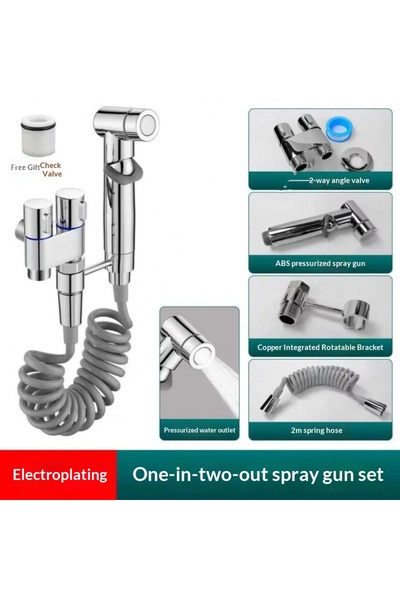 Choice3 طقم بخاخ بيديه للمرحاض مثبت على الحائط، مصنوع من سبائك الزنك المطلية ...