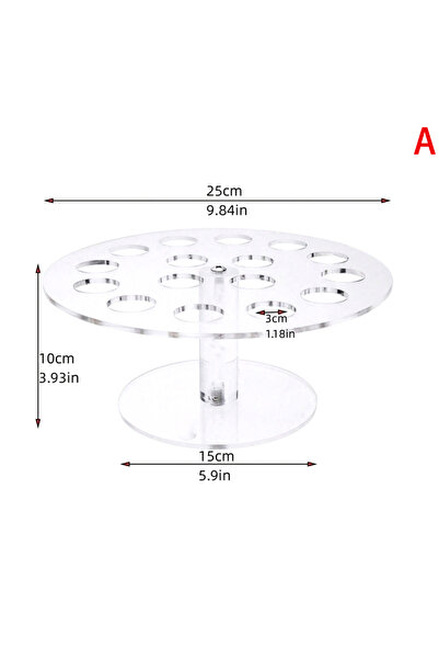 Choice A 1Pcs 16/24 Holes Acrylic Ice Cream Cone Holder Cupcake Popcorn Rack ...