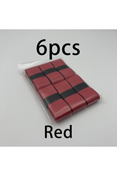 Choice Red 6pcs 6/10-piece set of badminton grip anti slip straps, tennis rac...