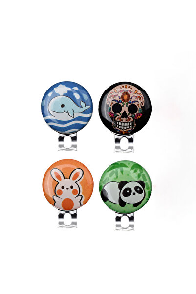 Choice PURPLE 4PCS Golf Ball Markers Hat Clips Set Unique Cartoon Design for ...