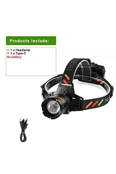 Choice مصباح رأس LED فائق السطوع بقوة 90000000 لومن، بدون بطارية، قابل لإعادة...