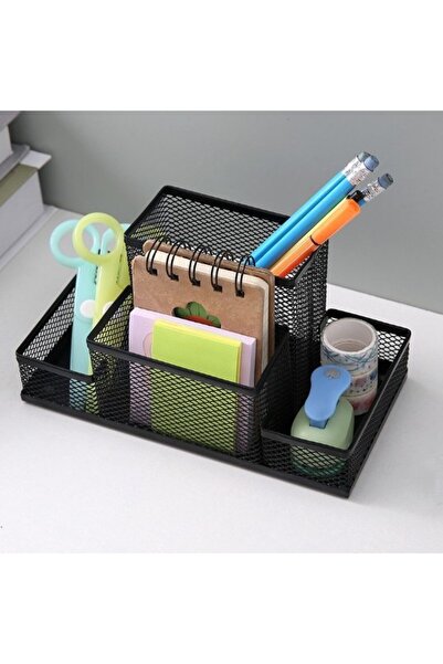 Choice3 4 grids Black Mesh Desk Organizer Office Supplies Caddy with Pencil H...