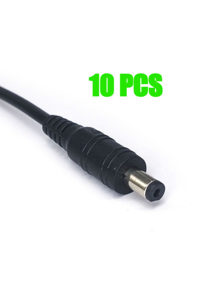 Choice1 طول السلك 30 سم، 10 قطع ذكر، 10 قطع أسود، قابس تيار مستمر 5.5 × 2.1 م...