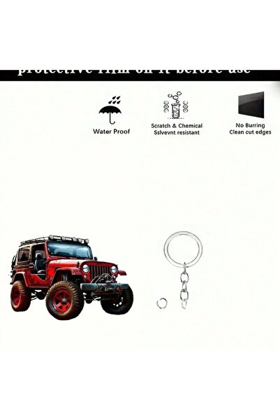 Choice سلسلة مفاتيح كلاسيكية حمراء اللون على شكل سيارة جيب موستانج مصنوعة من ...