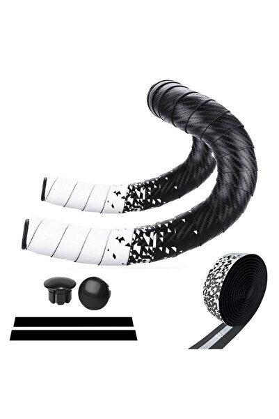 BUCKLOS مقبض دراجة متدرج اللون - أبيض، مانع للانزلاق، غطاء مقود دراجة جبلية، ...