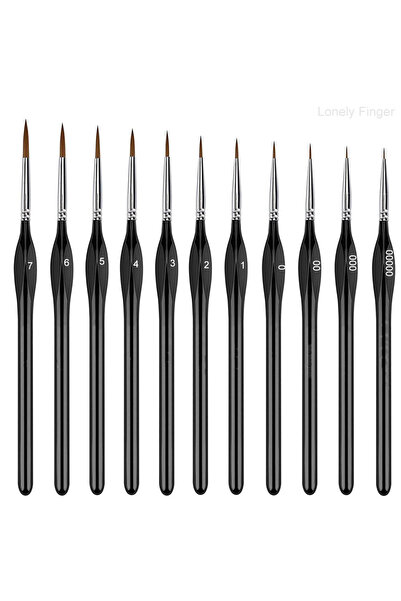 Choice3 مجموعة فرش طلاء مصغرة مثلثة ومستديرة مكونة من 11 قطعة، فرش طلاء أكريل...