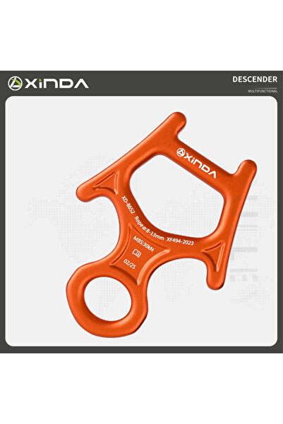 Choice حلقة تسلق برتقالية من نوع Xinda بقوة 30 كيلو نيوتن على شكل الرقم 8، مص...