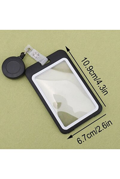 choice2 حامل بطاقة هوية قابل للسحب، حبل تعليق، مشبك بكرة شارة بلاستيكي شفاف ل...