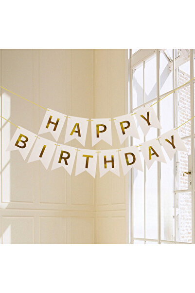 Choice Style 19 Happy Birthday Hot Stamped Swallowtail Banner Decoration Part...