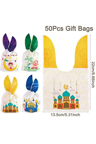 Choice as shown 302 50pcs Eid & Ramadan Gift Packing Bags Plastic Cookie Cand...