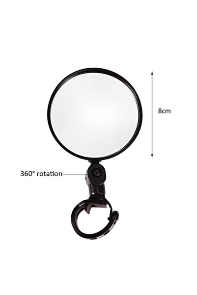 Choice 1Pcs 8cm 1/2PC Bike Mirror 360 Degree Adjustable Rotatable Handlebar M...