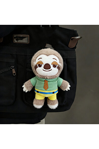 Choice قلادة دمية على شكل ثعلب/أرنب/كسلان/فهد - سلسلة مفاتيح دمى قطيفة لطيفة