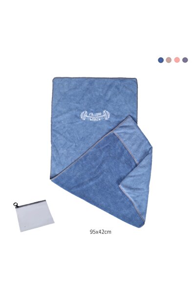 choice2 منشفة رياضية زرقاء سريعة الجفاف، مقاس 42 × 95 سم، مصنوعة من الألياف ا...