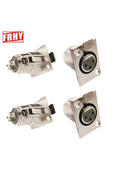 Choice 4 قطع موصلات XLR ثلاثية الأطراف (4 × أنثى) بجودة الاستوديو، 4 قطع موصل...