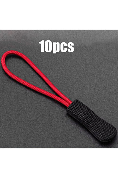 Choice 10 قطع - أسود وأحمر، 10 قطع من سحابات السحب، مشابك بديلة لعلامات الحبا...