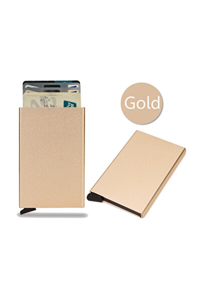 Choice حامل بطاقات الزيارة الذهبي، نحيف، بتقنية RFID، محفظة لبطاقات الائتمان ...