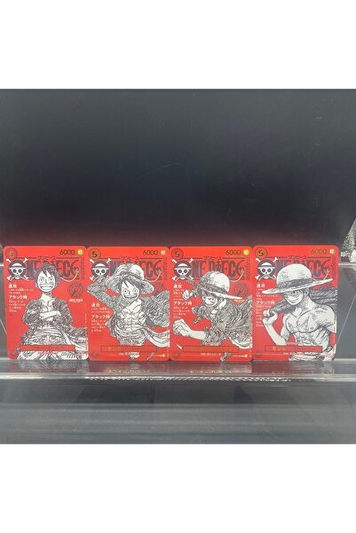 BANDAI 4PCS 4Pcs/Set DIY Self-made OPCG Straw Hat Pirates Monkey D. Luffy Mag...