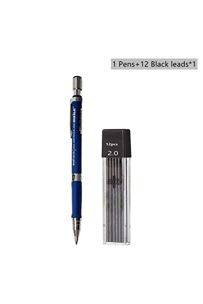 Choice مجموعة أقلام رصاص ميكانيكية 2.0 مم مع عبوة إعادة تعبئة رصاص 2B أسود/مل...