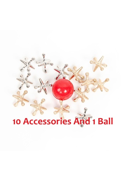 Choice مجموعة ألعاب عيد الميلاد من الذهب والفضة، تتضمن لعبة جاكس المعدنية وكر...