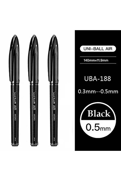 Choice 3 أقلام حبر جاف سوداء 0.5 مم من شركة يوني بول اليابانية، أقلام حبر جاف...