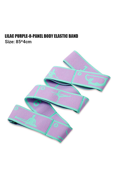 Choice 8 purple Multi-Section Elastic Yoga Resistance Bands Pilates Dance Str...