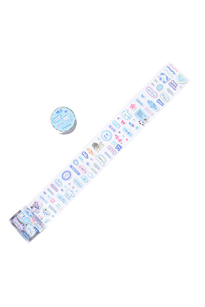 Choice1 2 1 شريط لاصق مقطوع بنمط كرتوني بسيط، دفتر يوميات لطيف برسومات جرافيت...