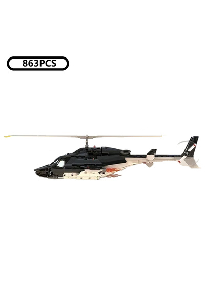 Choice 863PCS Micro M 1:25 Heliter Model Kit Creative Military Aircraft Build...