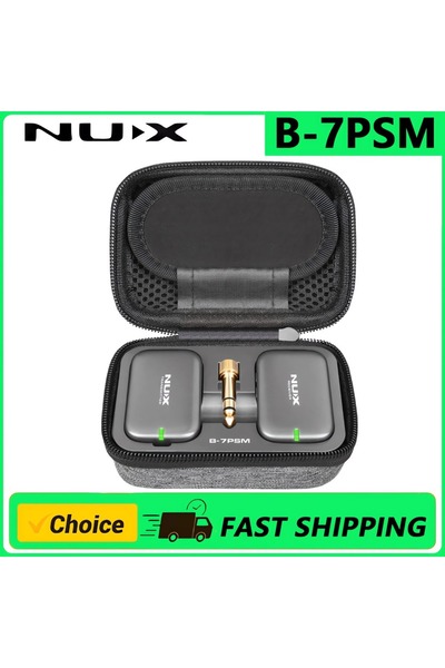 Choice نظام مراقبة داخل الأذن لاسلكي B-7PSM NUX B-7PSM بتردد 5.8 جيجاهرتز، ست...