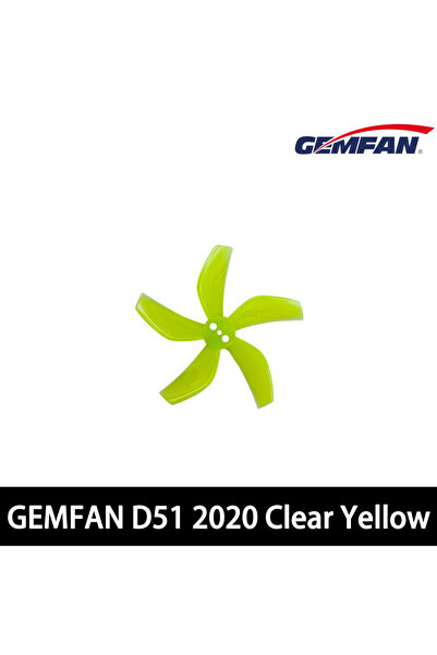 Choice مروحة Gemfan D51-5 Cinewhoop شفافة صفراء D51، 4 أزواج/8 قطع، مقاس 2 بو...