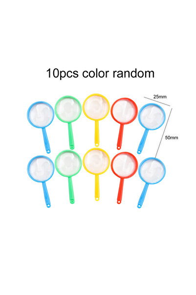 Choice 10pcs FDJ COLOR 10pcs Mini Magnifying Glass for Reading Plastic Handhe...